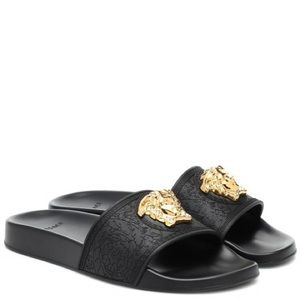 Versace Medusa Pool Slides Black